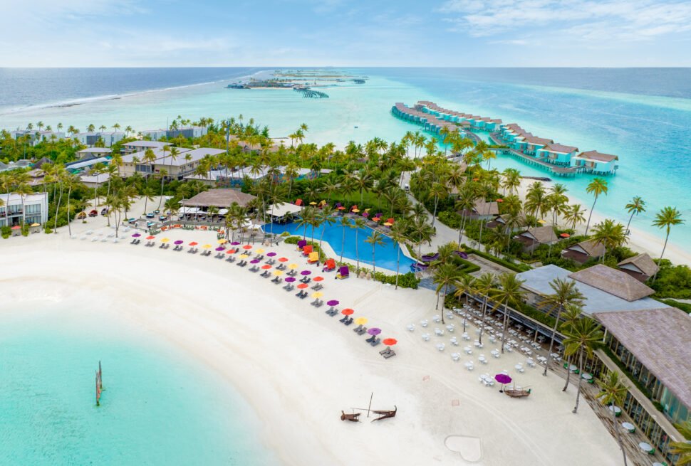 Hard Rock Hotel Maldives Aerial Beach