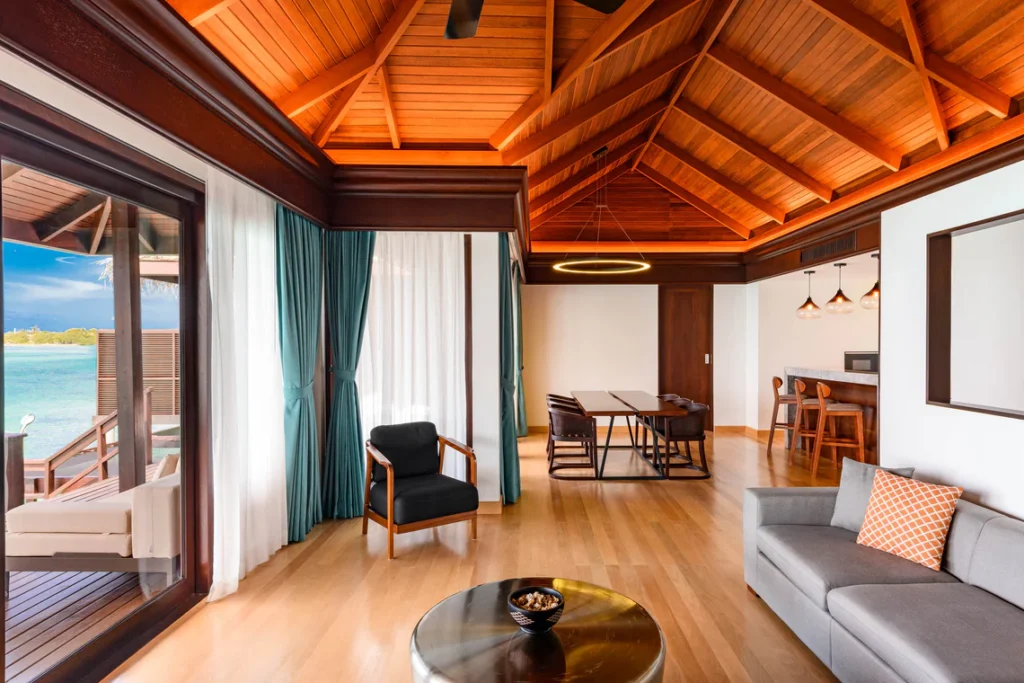 Two-Bedroom Overwater Villa with Pool Living Room 01