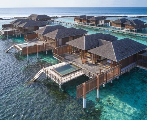 Villa Nautica - One Bedroom Ocean Suite with Pool - Aerial Wide - 4K