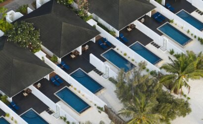 Villa Nautica - Sunset Deluxe Beach Pool Villa - Poolside Aerial 4 - 4K