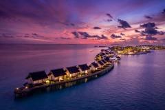 SAii Lagoon Maldives Curio Collection by Hilton_Two Bedroom Overwater Pool Villa_Aerial Shot 02