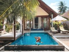 Sunset Ocean Pool Villa Aerial View