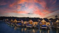Sunset Ocean Pool Villa Aerial View